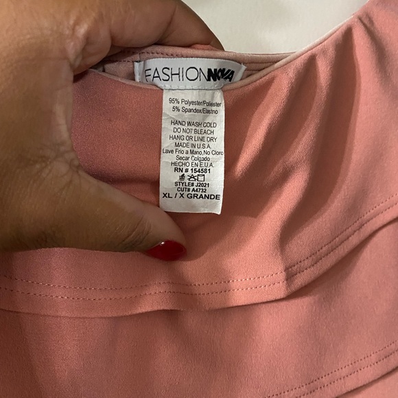 Fashion Nova Pink Ruffle Jumpsuit - Picture 3 of 3